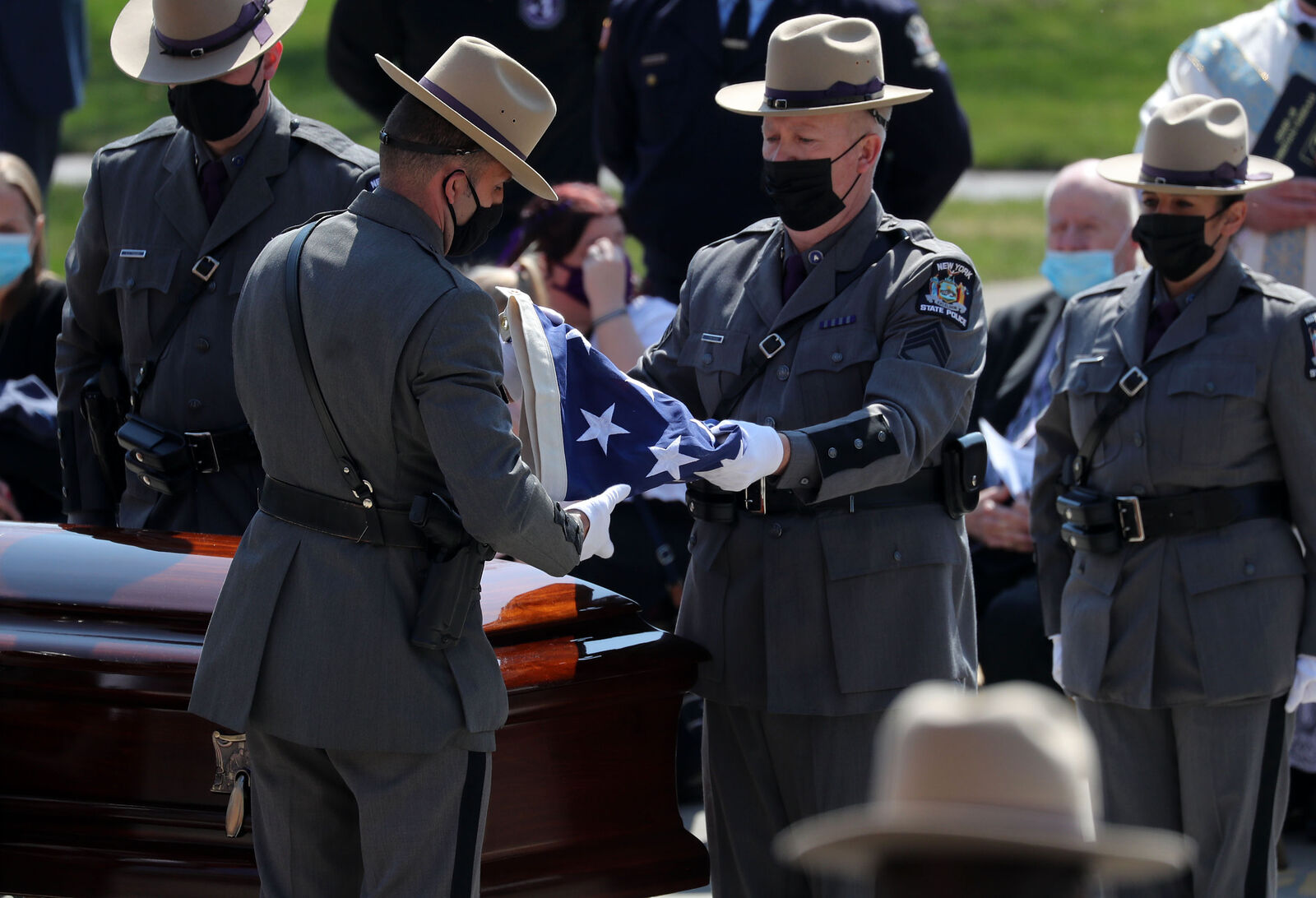 Folding the flag